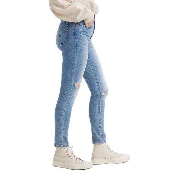 Levi's 721 High Rise & Skinny Fit Distressed Jeans w/ 30" Inseam -- Size 28 - Picture 2 of 6